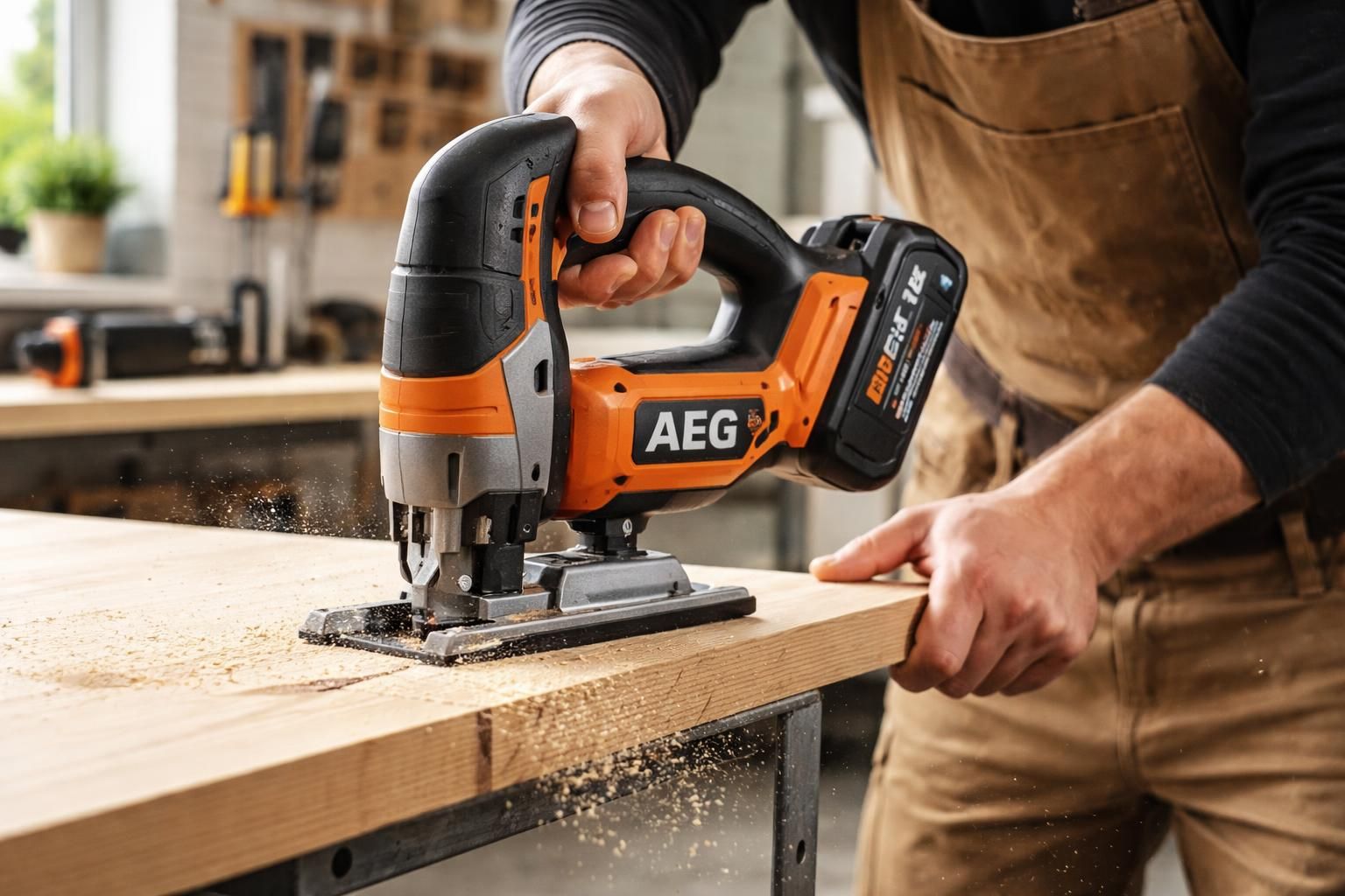 découvrez la scie sauteuse aeg, alliant performance sans fil et précision pour des découpes parfaites en toute liberté.