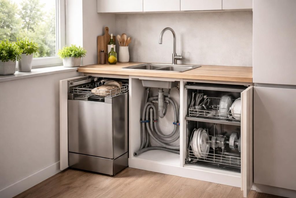 découvrez des solutions pratiques et efficaces pour le branchement de votre évier et lave-vaisselle, spécialement conçues pour optimiser les petits espaces dans votre cuisine.