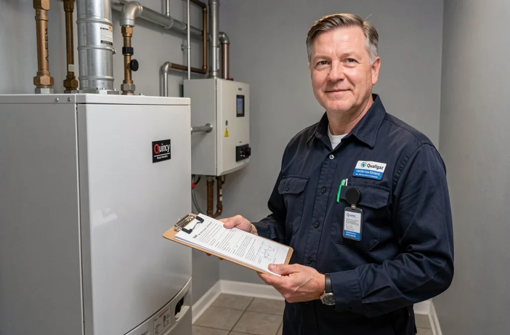 Installateur agréé Qualigaz de Demany Sanitaire Chauffage dans une chaufferie à Cuincy
